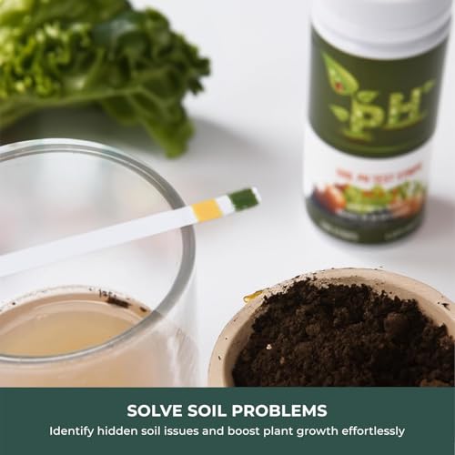 Image of 100 Soil pH Test Strips (pH 3-9) - Accurate Soil Testing Paper, Ideal for Garden, Lawn, Vegetables, Flowers & Indoor /Outdoor Plants