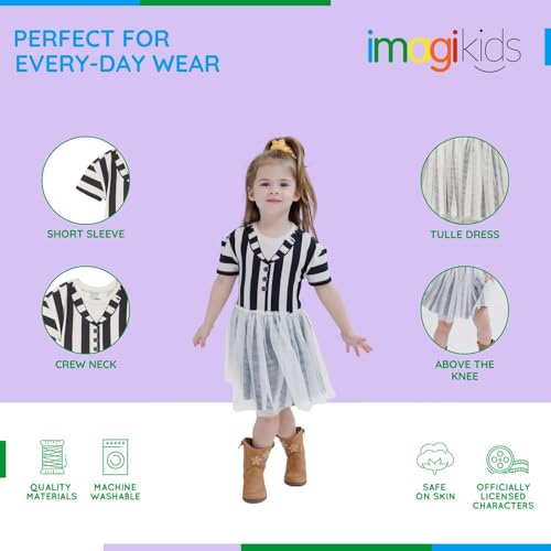Vestido cosplay Beetlejuice para niñas 2T-14-16 miniatura 2