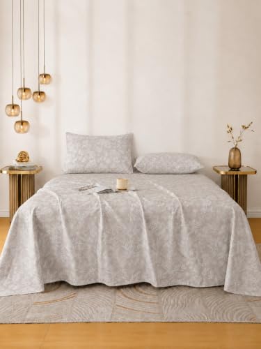 Image of Amazon Brand - Umi Trendy King Size Double Bedsheet Set | Pure Cotton 160 TC | 90X100 Inches | 2 Pillow Cover 17X27 | Elegant Home Decor Bedsheet
