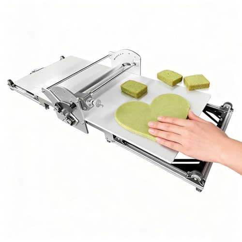Laminadora de Masa Eléctrico, Laminadora de Masa Mostrador, Máquina para Amasar Masa, Máquina para Hacer Croissants, Rodillos de Panadería, Hojaldre, Pizza, Máquina para Amasar Masa Plegable