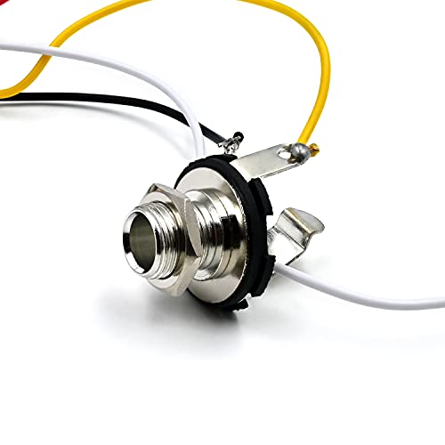 P Bass Humbucker Pickups Prewired Harness Set With 1T1V 1Jack, Variable Gauss Ceramic Traditional Precision 4 String Bass Pickups Set Compatible For Pb Style Electric Bass, Black #TOP1