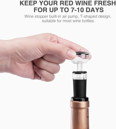 Sacacorchos eléctrico inalámbrico (3 en 1), Abridor de botellas del vino, abrebotellas con cortador de hojalata y bomba de vacío，Ideal para reuniones familiares, bares y regalos (1 pack) - imagen 3