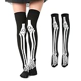 Skelett Strumpfhose Damen Strumpfhose Skelett Damen Halloween Strumpfhose Damen Festival Karneval StrüMpfe für KostüMpartys und FeiertagskostüMe Karneval Mottoparty Halloween Netzstrumpfhose Schwarz