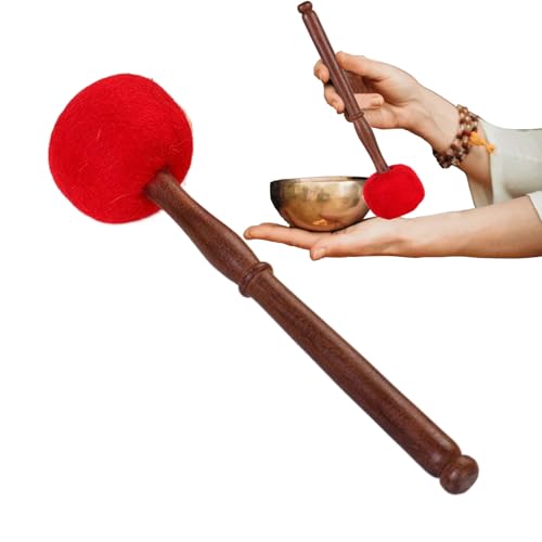 サウンドボウルマレット|ヨガ瞑想サウンドボウルマレット木製、エネルギークレンジングツール チャクラバランス マインドフルネス練習 熟考 瞑想室 内なる平和 個人の成長