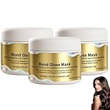 Maybe Paris Bond Gloss Mask, Keratin Protect Haarmaske, Tiefen Reparierende Haarmaske für Sehr Trockenes Haar, Intensive Haarpflege für Kaputtes Haar – Glättende Haarkur gegen Haarbruch (3PC)