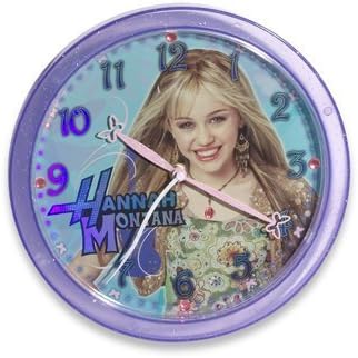 Hannah Montana Sparkling Wall Clock with Silver Glitter by MZB