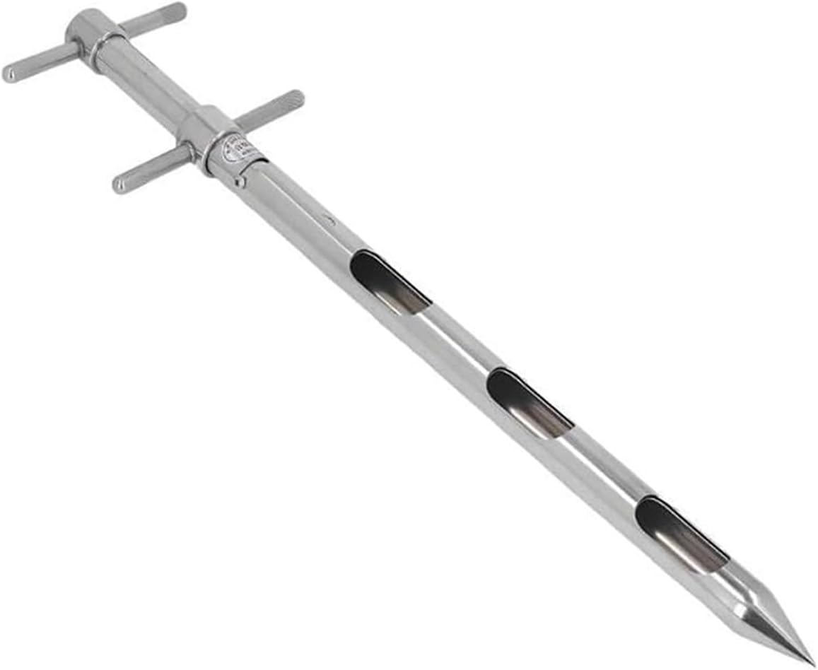 Stainless Steel Grain Probe Sampler - 25mm (0.5M) Solid Sampling Probe for Cement & Fertilizer - Durable 3-Section Design for Efficient Grain Sampling