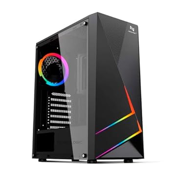 GABINETE NEOLOGIC GAMER NL-ECG45 RAINBOW, 1 FAN COOLER RGB INCLUSO, PSU COVER, LATERAL DE ACRILICO