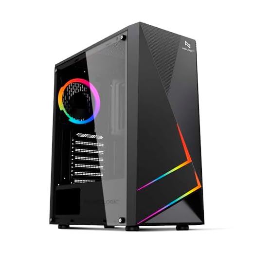 GABINETE NEOLOGIC GAMER NL-ECG45 RAINBOW, 1 FAN COOLER RGB INCLUSO, PSU COVER, LATERAL DE ACRILICO