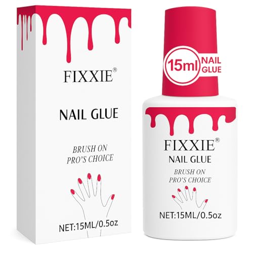Extra Strong Nail Glue (15 Gram X 1 Bottle) With Brush For Acrylic Tips Extra Strong Nail Glue For Stick On Fake Nails