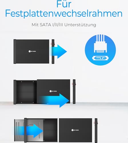 Icy Box 5,25 Pulgadas Caja Externa de BLU-Ray/DVD, USB 3.0, Carcasa Externa para Quemador de DVD, Burner Box BLU-Ray, Aluminio, Negro, IB-525-U3 - imagen 7