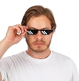  p\'tit clown - Lunettes Pixel Art Noir - Retro - Clown