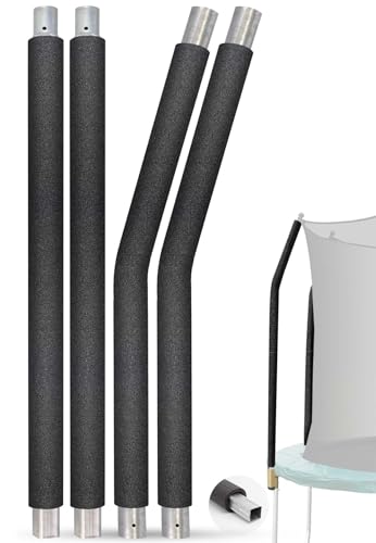 Lot de 2 poteaux de clôture de trampoline pour Skywalker, remplacement pour trampolines Skywalker (uniquement), diamètre extérieur 2,5 x 2,5 cm, diamètre extérieur de 2,9 cm sur le côté rond, tube