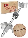 LouMaxx Arbeitsplattenverbinder 150mm, 6er Set - Möbelverbinder - Plattenverbinder - Sichere und stabile Lösung zum Arbeitsplatten verbinden