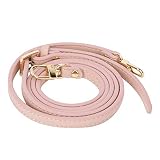 Oumefar Pasek do torby z haczykiem zatrzaskowym skórzana torebka na ramię regulowany pasek część zamienna torba DIY akcesoria 107 ~ 125 cm (różowy Cornel Pink/)