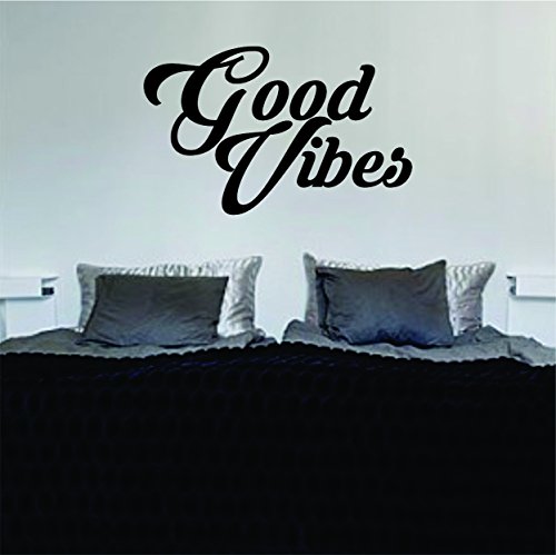 Good Vibes Cursive Writing Design Art Decal Wall Vinyl Art Sticker Boy Girl Teen - //coolthings.us