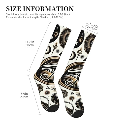 Augenstern Unisex Calf Compression Socks Horus-Eye-Ankh-Pyramid Outdoor Recreation Socks Mid-Calf Socks2