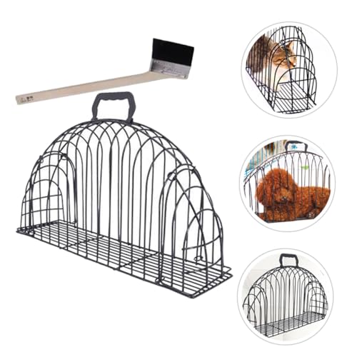 Cage de bain pour chat portable en maille métallique résistante