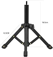 Vista 8 de Soporte de micrófono portátil de escritorio 1/4 trípode Soporte de mesa Soporte de micrófono ajustable Soporte de clip de micrófono