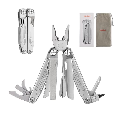 NexTool Muiltool, Multifunktionszange, 19 IN 1 Multitool Werkzeug mit Zange Klappmesser, Schraubendreher, Schere, Multi-Tool Multifunktion, Stainless Steel Camping Zubehör, Geschenk für Männer