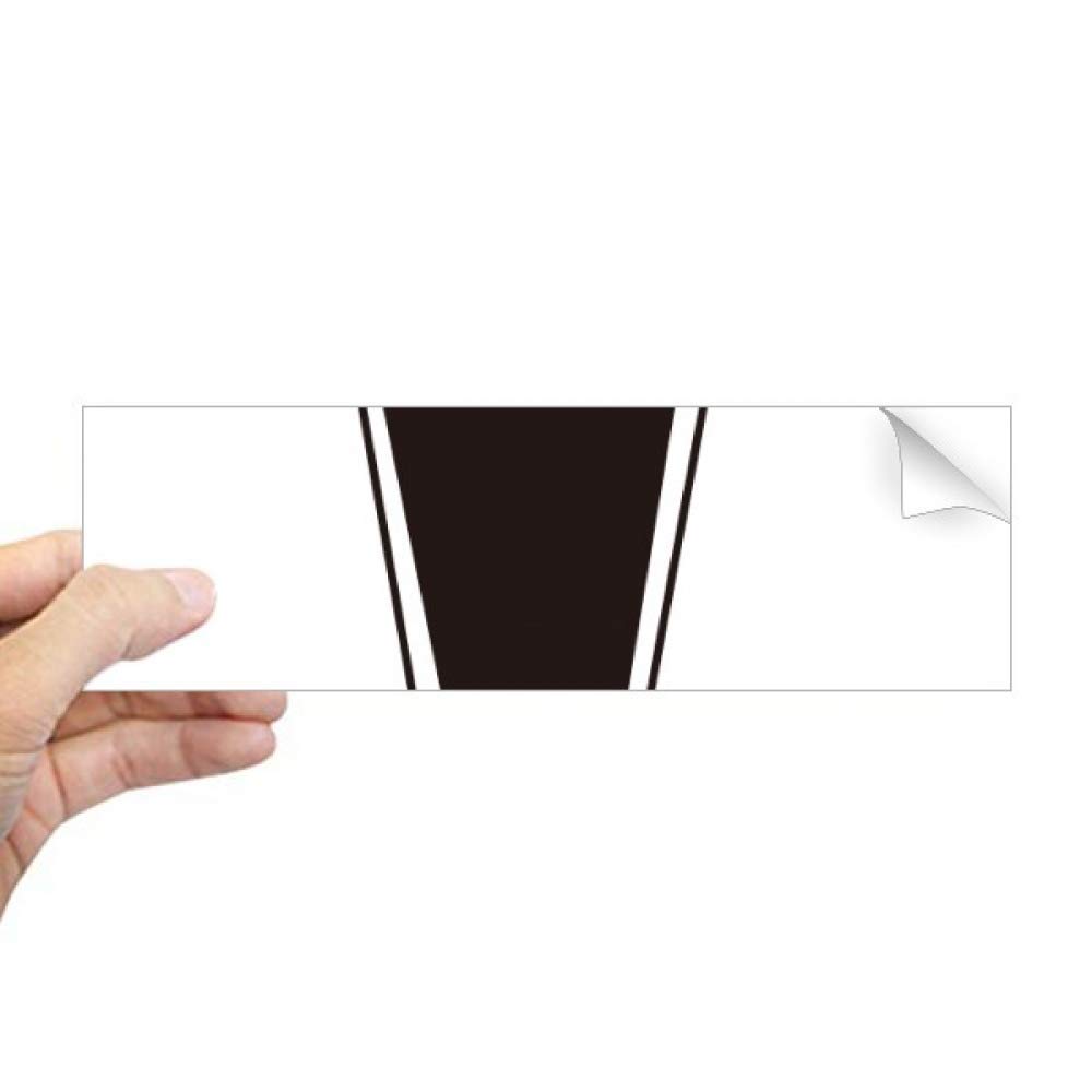 Adhesivo rectangular para parachoques de coche con silueta de cóctel Hawaii