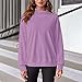 TANGNADE Mock Neck Sweatshirt Women Trendy Cozy Turtleneck Tops Cute Pullover Sweatshirts No Hood Winter Fashion Clothing Womens Turtleneck Long Sleeve Purple M