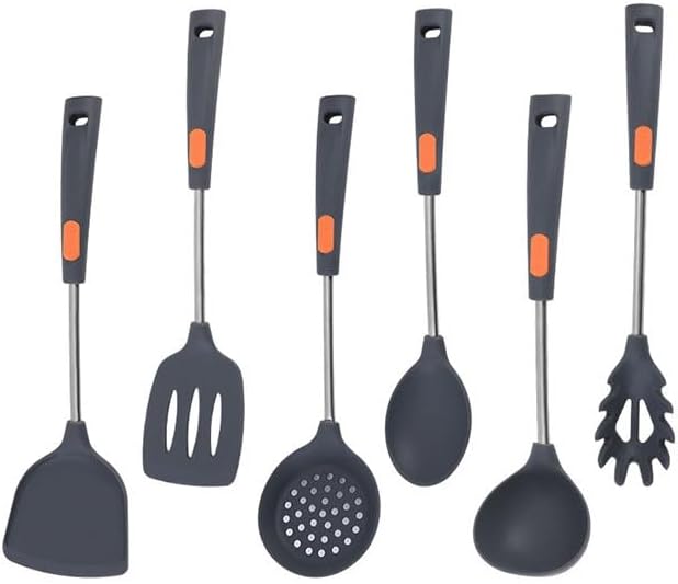 Multi Functional Silicone Kitchenware Set Kitchen Frying Spatula Soup Spoon Baking Tools