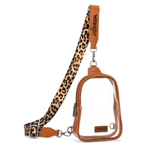 Wrangler Clear Bag for Stadium Events Crossbody Sling Purse Leopard Brown by Wrangler - Used condition - US$20.92
