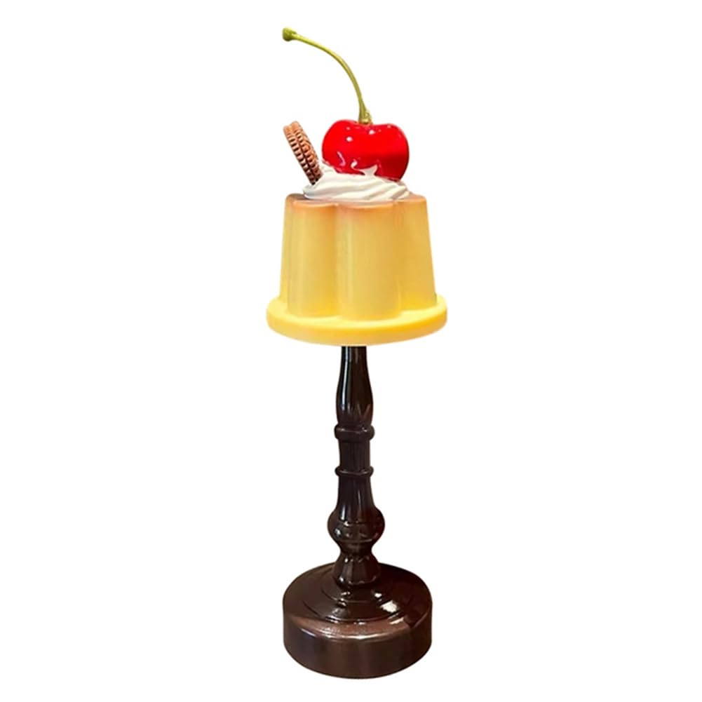 Vjsujehgy Pudding Night Light LED Table Lamp Desk Bedside Bedroom Bar Room Decoration Atmosphere Sleep Lamp Children'S Gift