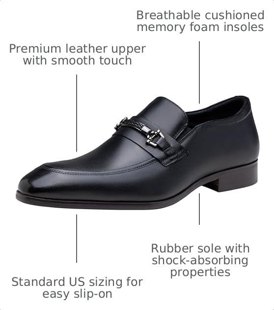 Image of Jousen Men's Penny Loafers Slip On Dress Business Shoes
