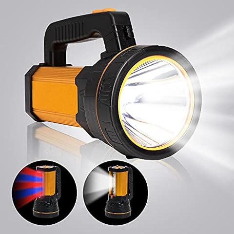 MAYTHANK Super Bright Rechargeable Led Torch with Lantern , Large Capacity Long Lasting, High 6000 Lumens Power Portable Handheld Spotlight Flashlight, Powerful Searchlight Cover