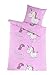 DreamHome Bettwäsche Little Einhorn Unicorn Pony Hochwertige Microfaser Bettbezug 135x200