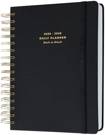 Kokonote Agenda escolar 2025 2026 Dia por pagina A5 Negra Back to Black - Agenda Universitaria Curso 2025 2026 | Con Pegatinas y Apartados funcionales : Para Estudiantes Instituto o Universidad