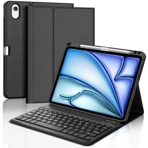 Teclado para iPad Air 11 M4 2026 de IVEOPPE con funda magnética y teclado español Ñ desmontable