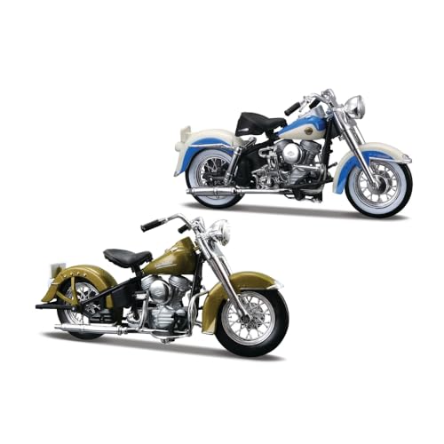 1:18 Harley Davidson Decade DUOS 50'S – Premium Quality Toy with Realistic Details, Safe for Kids, Encourages Imaginative Play – Maisto Bburago