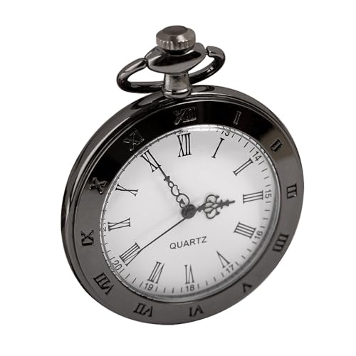 Image of Vintage Pocket Watches for Men with Chains, Analog Pocketwatch for Women Roman No. Gifts for Dad /Grandpa Gifts for Him for Birthday
