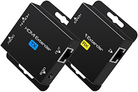 VPFET HDMI Extender Extende 60m RJ45 Ethernet über Cat5e Cat6 Kabel Übertragung HDMI Transmitter Repeater Unterstützt 1080p 3D HDCP EDID POC Eine Stromversorgung für die Arbeit mit