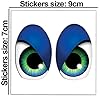 SkinoEu® 1 x Vinyl Self-Adhesive Stickers Cartoon Funny Blue Eyes Laptop iPad Car Window Auto Moto Motorcycle Helmet Bike Skate Truck Racing Tuning B 84 #4