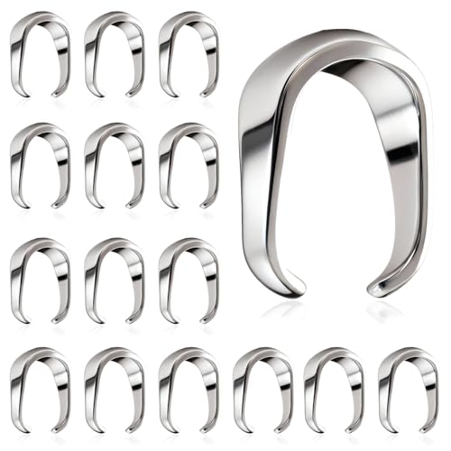 100 PCs Stainless Steel Pinch Clip Bail Clasps Pendant Holders for Jewelry Making 0.24 Inch Sturdy Necklace Charm Findings