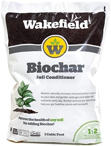 Wakefield BioChar – Premium Garden Soil Conditioner (Activated Charcoal for Plants, Horticultural Charcoal) – OMRI Listed, Bio Char for Raised Gardens, Potting Mix, Lawns – 1 cu/ft (25 pounds)