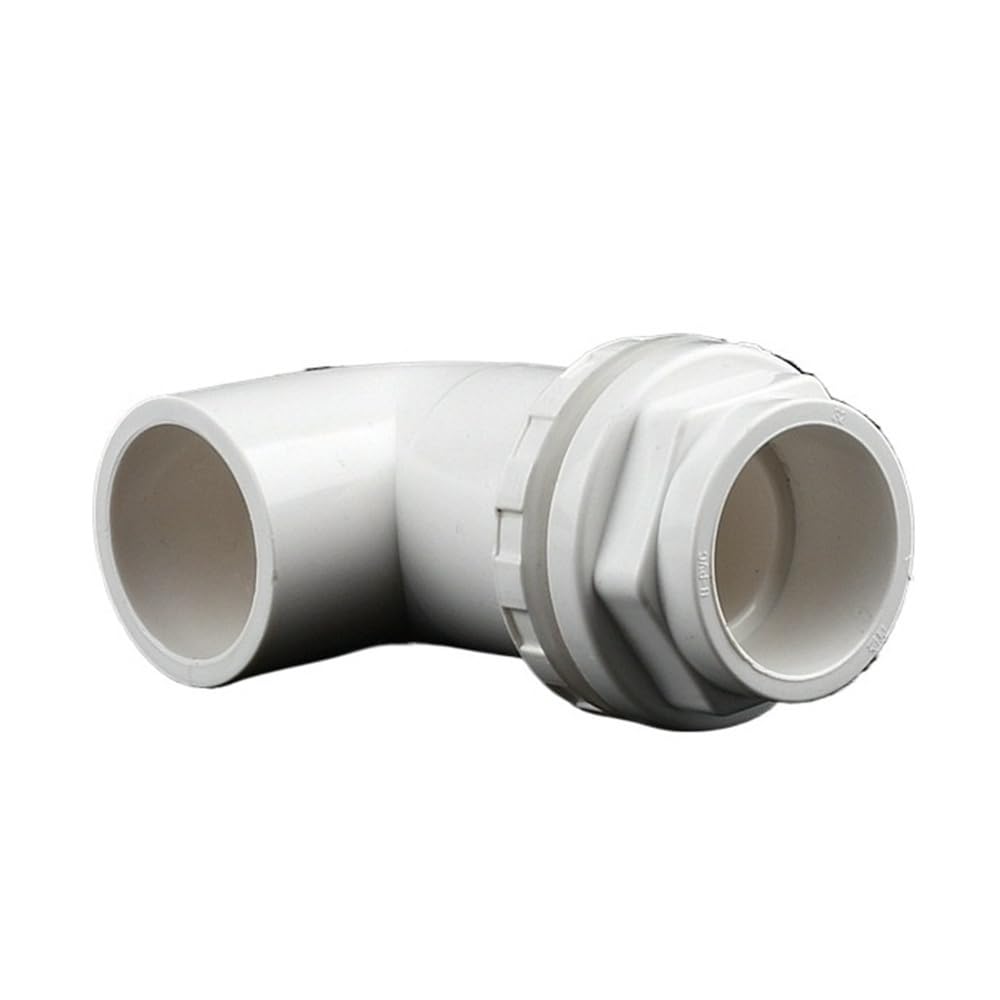 Pipe Drainage Joint 20-50mm Water Inlet Outlet Supply Pipe Drain Fittings, 90 Degree Elbow/Straight White PVC Overflow Joint 1pc(Blue,32mm)