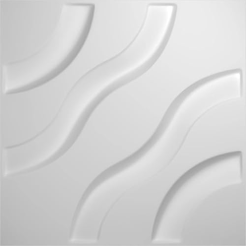 Miniatura 5 de Ekena Millwork WP12X12LAWH-CASE-10 11 7/8 pulgadas de ancho x 11 7/8 pulgadas de alto Lane EnduraWall Decorativo 3D Panel de pared cubre 9.79 pies