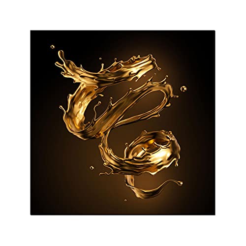 Peinture murale en or de luxe KEBIA : impressions sur toile Golden Splash haut de gamme