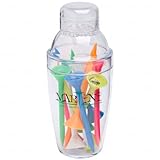 ProActive Sports Martini Golf Mini Shaker with 3-1/4" Durable Plastic Tees 12-Pack of Assorted Color