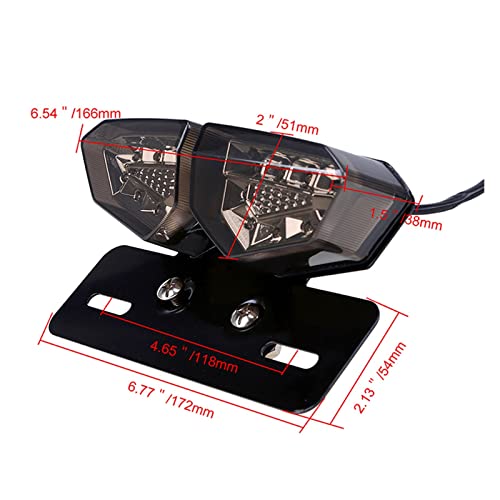 Luz trasera LED multifunción 12V con intermitentes y soporte de matrícula 5