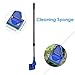 AquaticHI 5 in 1 Aquarium/Fish Tank Cleaning Kit/Tool, Algae Scraper, Fish Net, Sponge, Plant Fork, Gravel Rake, Length Adjustable from 21 inches to 31 inches (Extendable)