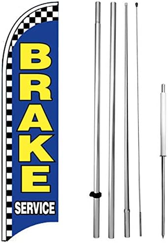 Brake Service - Windless Feather Swooper Flag Kit Banner Sign bb-h