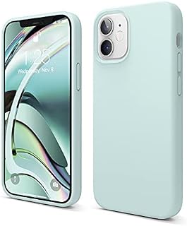 elago Liquid Silicone Case Compatible with iPhone 12 Mini Case (5.4 Inches), Silicone, All-Round Protection Mobile Phone Case: 3-Layer Structure Protective Case (Night Green)