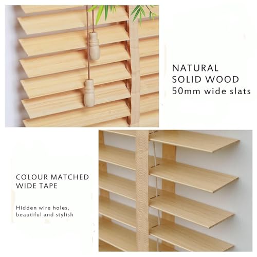 Persianas horizontales aislantes de madera maciza para ventanas 5