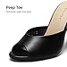 DREAM PAIRS Mule Heels for Women High Heels Stiletto Open Round Peep Toe Mules Sandals Slip on Dress Shoes Sexy Heeled for Party Dressy Prom Wedding,Size 8,Black-Pu,SDHS25003W